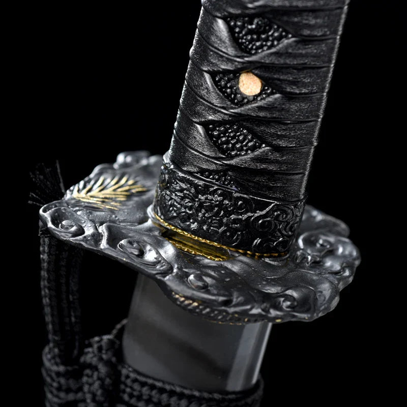 Tsuba & Tsuka Dragon noir - Set Tsuka and Tsuba